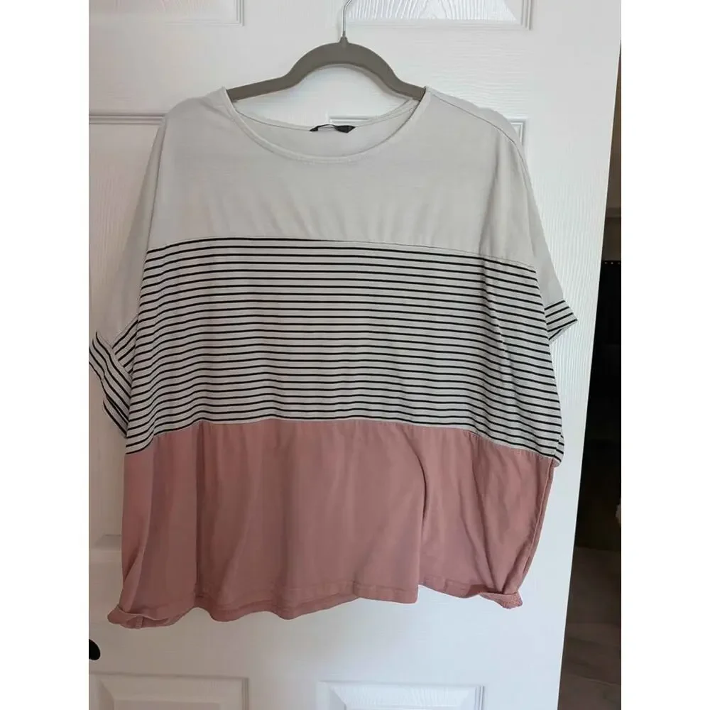 Plus Striped Colorblock Tee - Picture 3 of 6